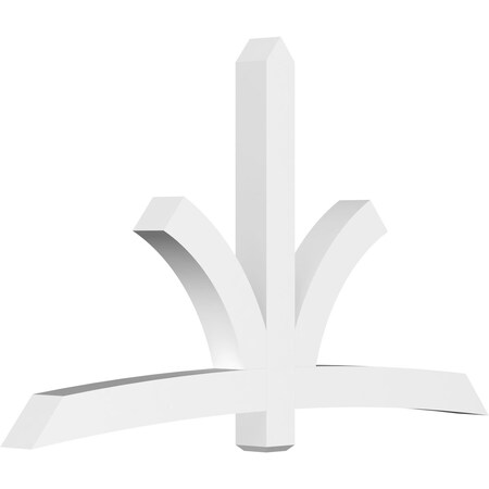 Ekena Millwork Davenport Architectural Grade PVC Gable Bracket, 96"W x 56"H x 6"D x 6"F, 14/12 Pitch GBP096X56X0606DAV00